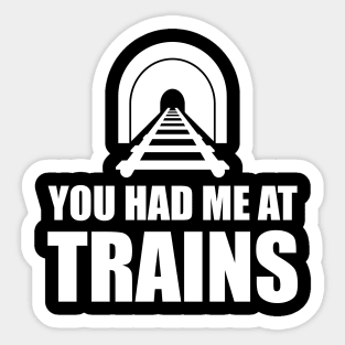 Train - You had me at trains w Sticker